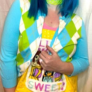 💚💙Argyle blue and green sweater💙💚